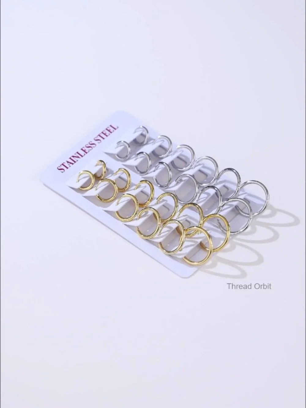 12 Pairs 14K Gold and Silver Plated Huggie Hoop Earrings Set Lightweight